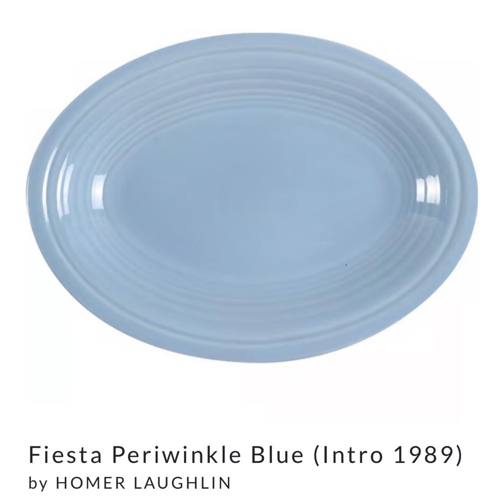 Homer Laughlin Blue Serveware Platter